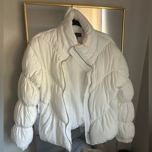 White puffer jacket